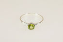 Silver & Peridot Solitaire Ring