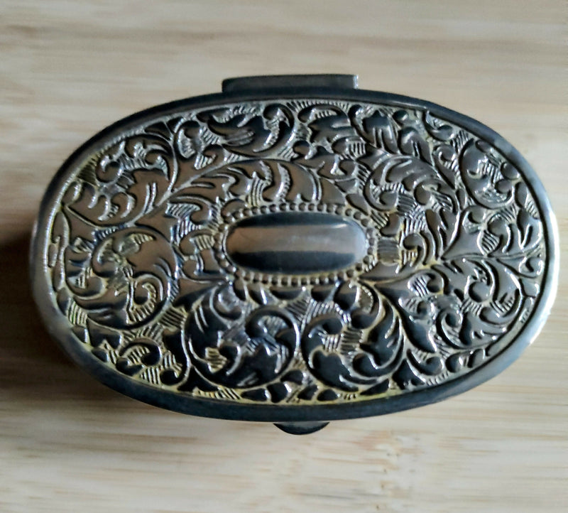 Silver plated trinket box