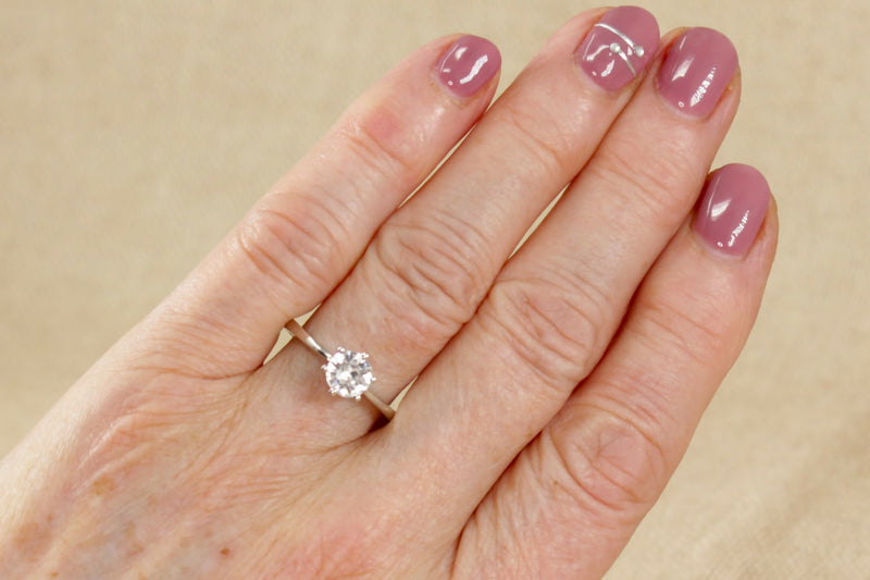 Silver & CZ Solitaire Ring