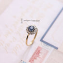 Edwardian Style 18ct Sapphire & Diamond Cluster
