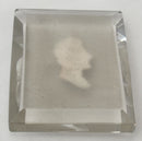 The Duke of Wellington, 19th Century Sulphide Portrait Profile Cut Glass Paperweight.