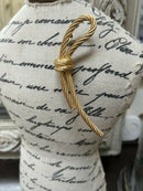 Vintage Christian Dior Gold Plated Rope Style Brooch