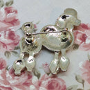 Vintage Rhinestone Poodle Brooch