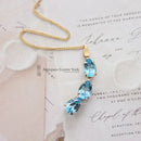 9ct Gold Blue Topaz Pendant