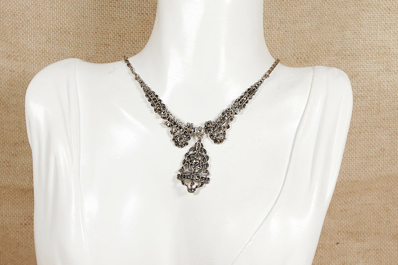 Art Deco Silver & Marcasite Necklet