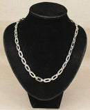 Chunky Sterling Silver Oval Link Necklace – 18 Inches, Birmingham Hallmarked