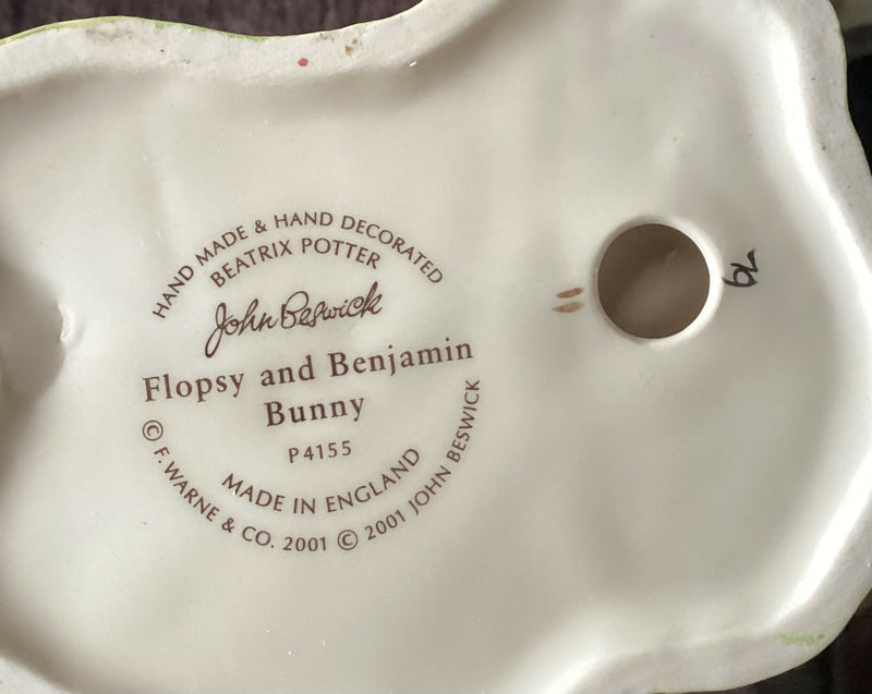 Beswick Beatrix Potter Figurine Beswick Beatrix Potter Tableau Beswick Flopsy And Benjamin Bunny BP11