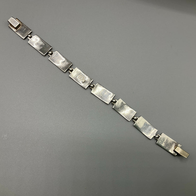 Mexican silver and abalone bracelet