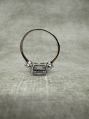 925 Silver 3 Carat Emerald Cut CZ Trilogy Ring