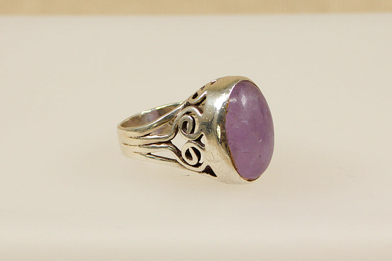 Silver and Amethyst Statement Ring