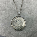 Silver Maria Theresa thaler pendant necklace