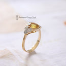 18ct Yellow Sapphire & Diamond 7 Stone Ring