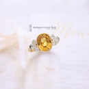 18ct Yellow Sapphire & Diamond 7 Stone Ring