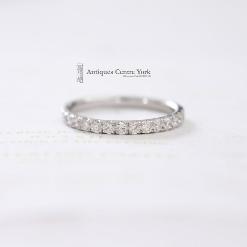 18ct White Gold Diamond Half Eternity Ring 0.48ct