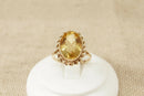 9ct Gold Honey Citrine Solitaire Ring