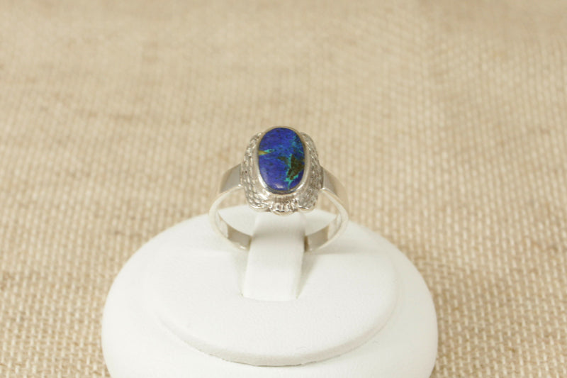 Silver & Azurite Ring