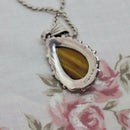 Silver Tiger's Eye Pendant on 38cm Chain