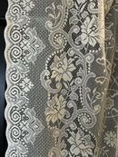 Beautiful Victorianna design cream cotton lace off the roll