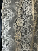 Beautiful Victorianna Laura Ashley style 56"/35" remnant of WHITE cotton lace to finish
