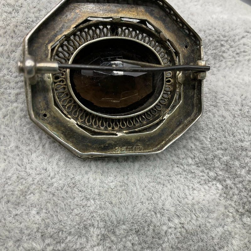 Theodor Fahrner silver gilt brooch