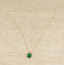 9ct Gold Green Diopside Pendant & Chain