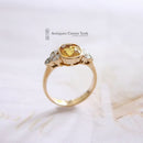18ct Yellow Sapphire & Diamond 7 Stone Ring