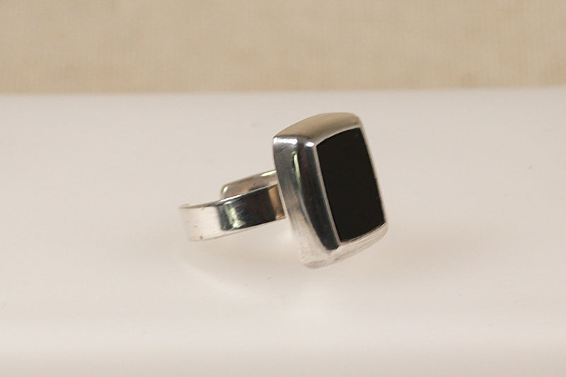 Silver & Onyx Ring