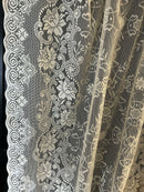 Beautiful Victorianna Laura Ashley style 56"/35" remnant of WHITE cotton lace to finish