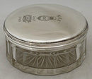 William IV Silver and Cut Glass Circular Box. London 1834. 1.2 troy ounces.