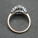 9ct gold diamond cluster ring