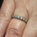 9ct gold seven stone graduated diamond half eternity ring