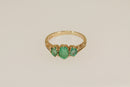 9ct Gold Emerald Trilogy Ring