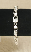 Heavy & Elegant Sterling Silver Rope Link Bracelet – 7½ Inches