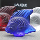 New Lalique: Cap ferrat blue fish seal/sculpture