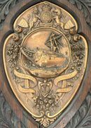 'Made From The Old Foudroyant' Oak Plaque & Copper Shield.