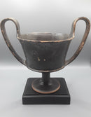 An Ancient Greek ,South Italian, Decorated Blackware Kantharos Drinking Vessel.