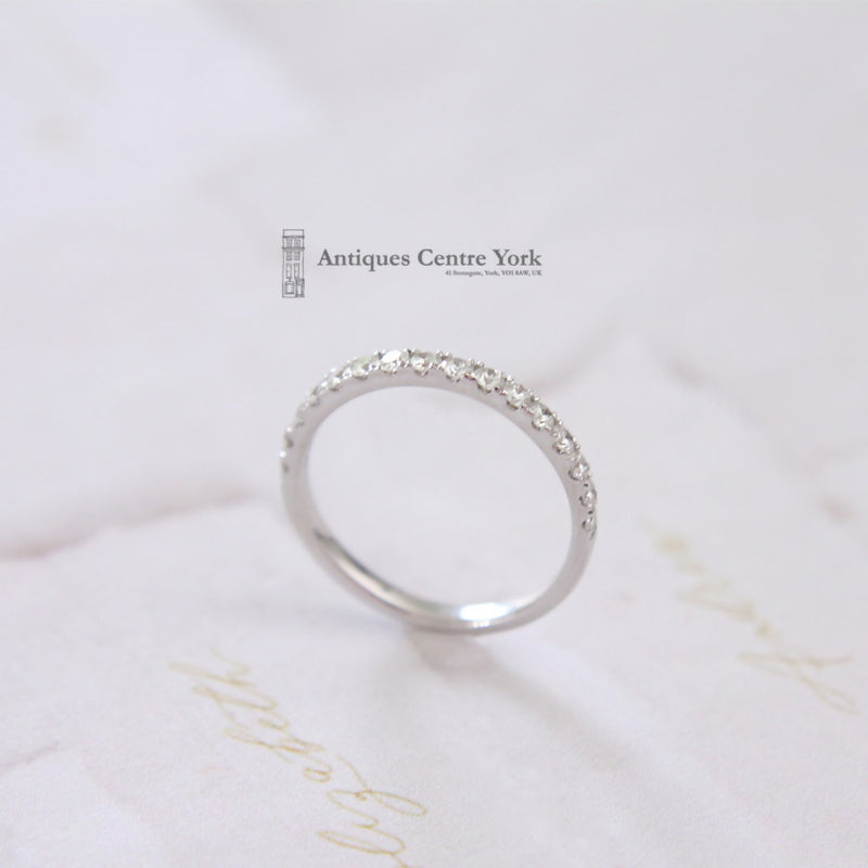 18ct White Gold Diamond Half Eternity Ring 0.48ct