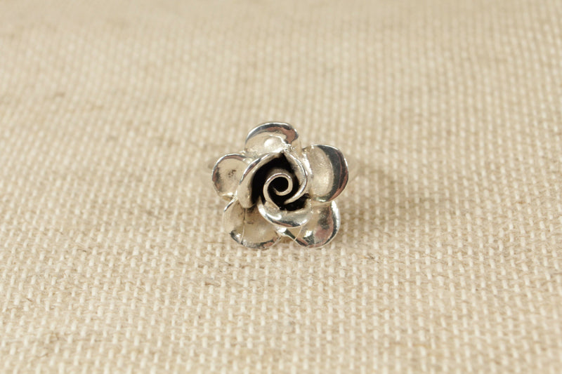 Vintage Silver Rose Ring