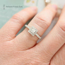 Platinum & Diamond Square Cluster Ring 0.50ct
