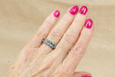 Silver & 5 Stone Blue Topaz Ring