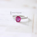18ct White Gold Ruby & Diamond Ring