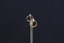 9ct Gold Tri Colour Hoop Earrings