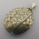 Victorian Solid Sterling Silver Picture Oval Locket Pendant Bir 1881