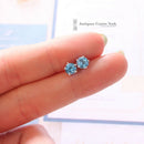 18ct White Gold Blue Topaz Earrings