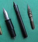 Collection Of Six Vintage Pen Nibs/Holders/Sheaffer,Mitchells,Goode Etc