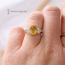 18ct Yellow Sapphire & Diamond 7 Stone Ring