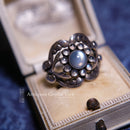 Georg Jensen 'Moonlight Blossom' Moonstone Cluster Sterling Silver Ring Size R1/2