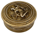 19th Century Continental, Mythological Scene, Gilt Metal Circular Box.