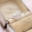 18ct White Gold Heart Cut Diamond 1.00cts Ring
