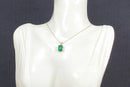 9ct Gold Green Diopside Pendant & Chain